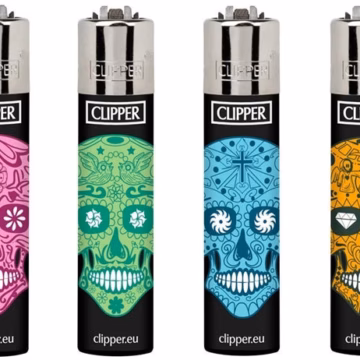 Clipper Lighter - Mexican Skulls 48pk