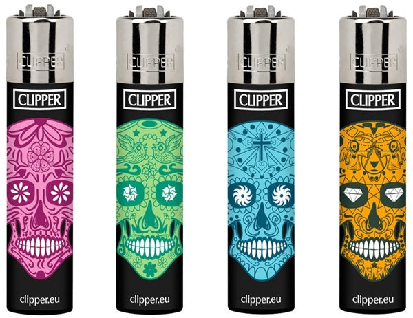 Clipper Lighter - Mexican Skulls 48pk