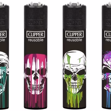 Clipper Lighter - Wild Skulls 48pk