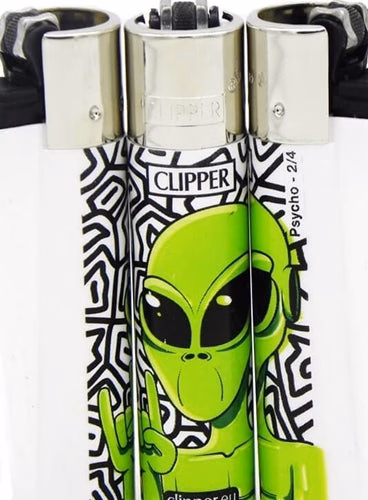 Clipper Lighter - Psycho Alien - 48pk