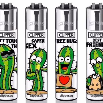 Clipper Lighter - Funny Cactus - 48pk