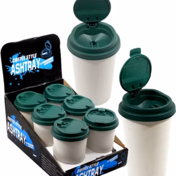 Coffee Style Extinguishing Ashtray 6pk