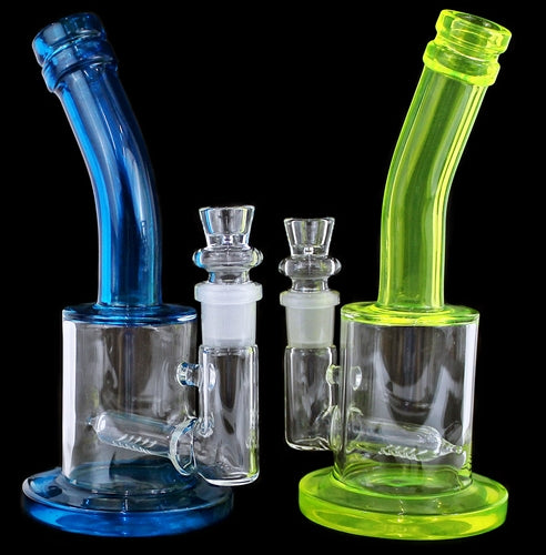 9" Color Art Inline Curve Water Pipe