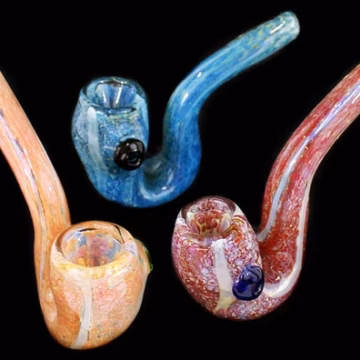 3ct 5" Color Art Frit Sherlock Hand Pipe