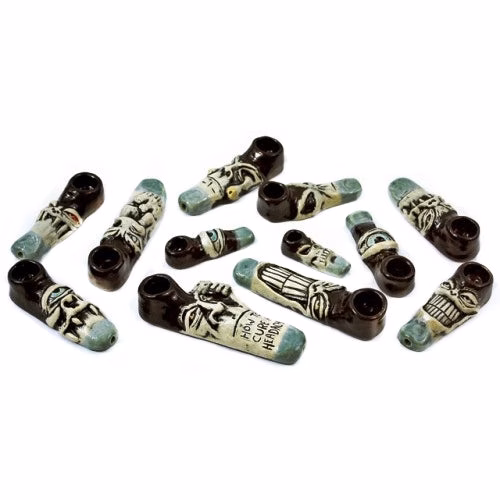 12ct  2"-4" Ceramic Hand Pipe Assortment Combo 3