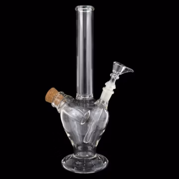 14" Beaker Stand Water Pipe with Built in Cork Stash