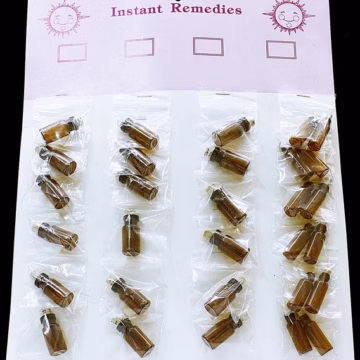 24ct Instant Remedies Corked Vials Amber