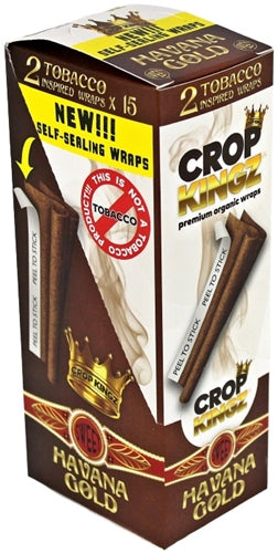 Crop Kingz Tobacco Inspired Self-Sealing Organic Wraps - Havana Gold