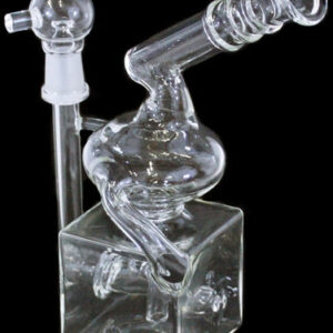 9" Cube Inline Recycler 14mm Oil Rig Water Pipe