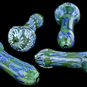 4ct 4.5" Cursive Herbal Frit Hand Pipe