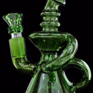 5" USA Dual Tube Curved Recycler 14mm Water Pipe