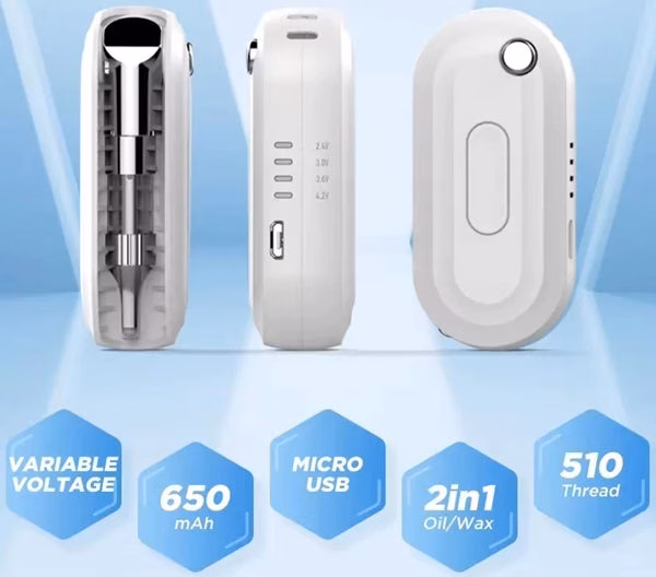 Dkeii 650mAh Rotary Pop-Up Battery