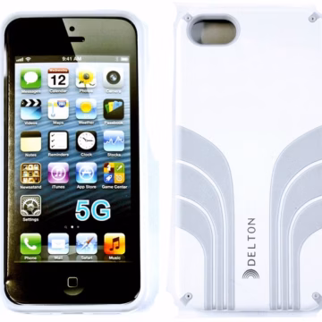 Delton iPhone 5 Two Tone Case White-Grey