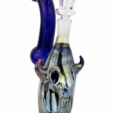8" Shiny Face 14mm Bubbler Water Pipe