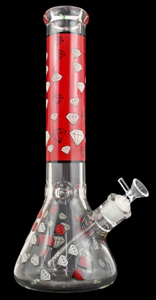 14" Diamond Color Art Design Beaker Water Pipe - Image 6
