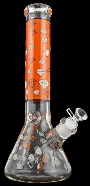14" Diamond Color Art Design Beaker Water Pipe - Image 4