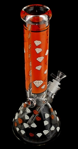 14" Diamond Color Art Design Beaker Water Pipe - Image 5