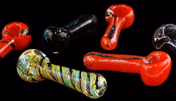 6ct 4.5" Dichroic Spiral Frit Hand Pipe