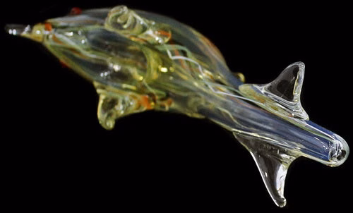 6" Animal Glass Pipe - Dolphin