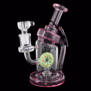 7" Donut Perk Curve Recycler Water Pipe