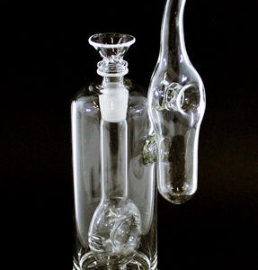 15" Glass On Glass Donut Diffuser Bubbler