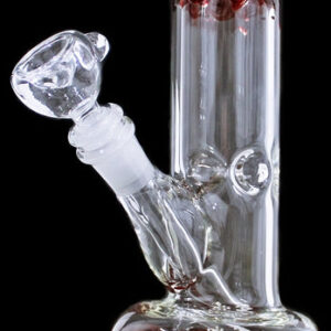 8" Flare Art Glass On Glass Donut Water Pipe