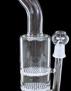 12" Double Honeycomb Perk Curve 19mm Oil Rig Water Pipe