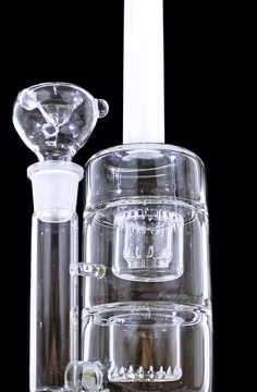 11" Dual Chamber Etched Perk Water Pipe