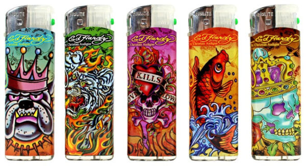 Ed Hardy LED Refillable Tattoo Lighters EH-LT-120 - Image 2