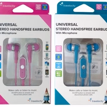 Travelocity Universal Stereo Handsfree Earbuds