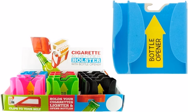 Cigarette and Lighter Holster with Bottle Opener 12pk