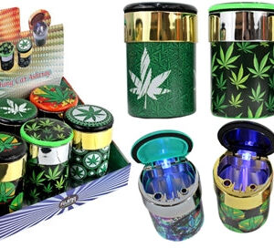 Leaf Extinguisher LED Light Car Ashtray 6pk