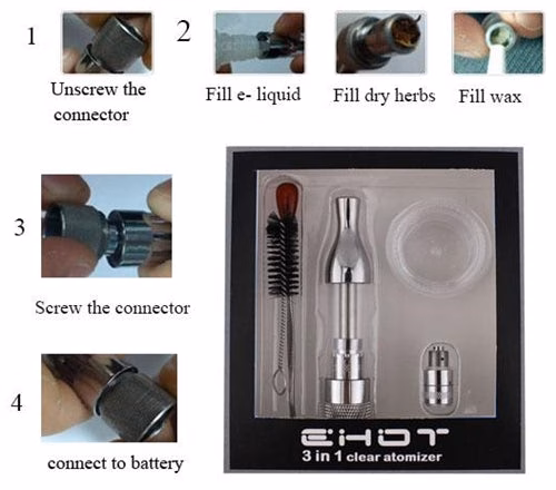 Ehot 3 In 1 Clear Atomizer