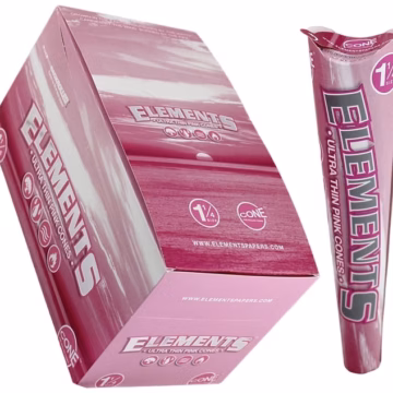 Elements Ultra Thin Pink Cones - 1 1/4 32pk