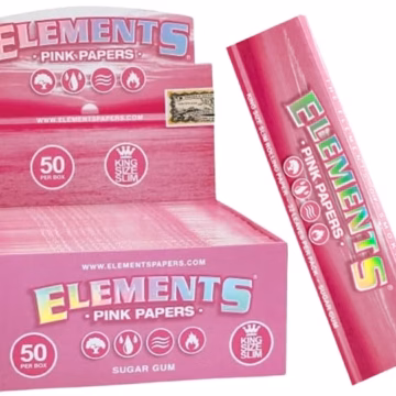 Elements Rolling Paper - King Size - Pink Papers