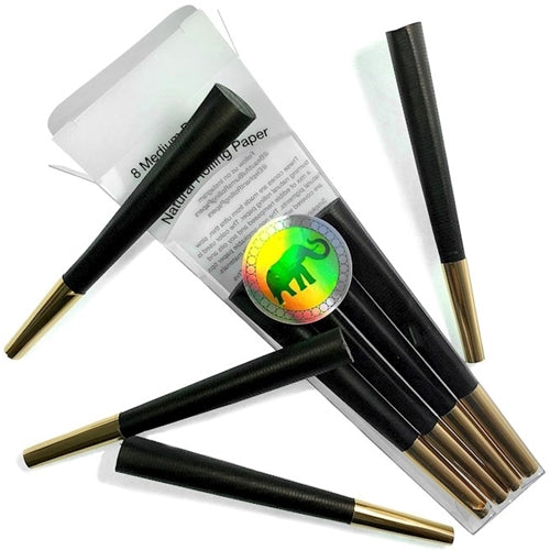 Beautiful Burns 8pk Pre-Rolled 98mm Designer Cones - Black And Gold