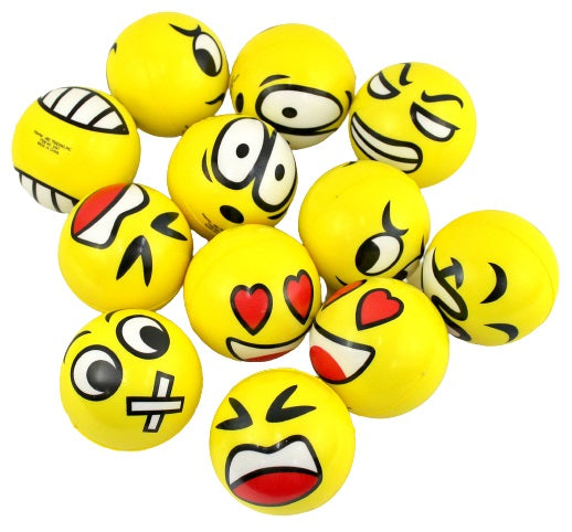 12ct Relax Stress Relief Ball Emoji Assortment