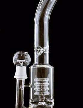 12" Oil Dome Etched Tire Perk Bubbler