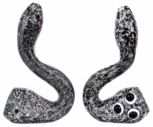 2ct 5" Eye Marble Frit Art Sherlock Stand Hand Pipe