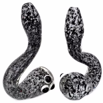 2ct 5" Eye Marble Frit Art Sherlock Stand Hand Pipe