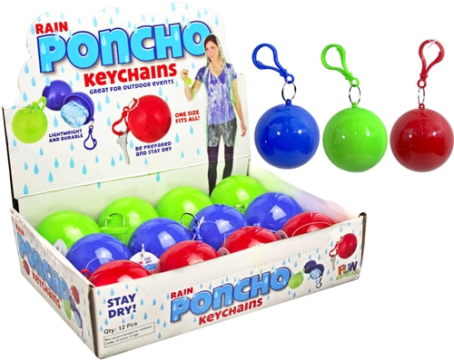 Rain Poncho Keychains 12pk – 4 Aces Wholesale