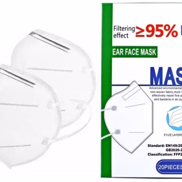 FFP2 (KN95) (N95) Ear Face Mask 95 Percent Filtering Effect 20pk