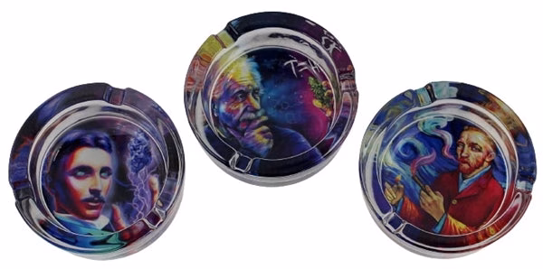 Fashion Glass Ashtray - High Science 6pk