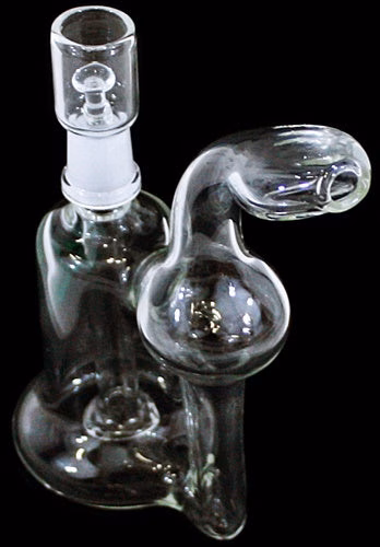 8" Flatmouth Showerhead Recycler 14mm Oil Rig Bubbler