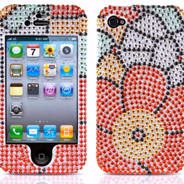 Flower Power Diamond Case for iPhone 4-4s