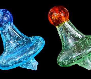 10ct Frit Color Art Top Airflow UFO Carb Cap Assortment