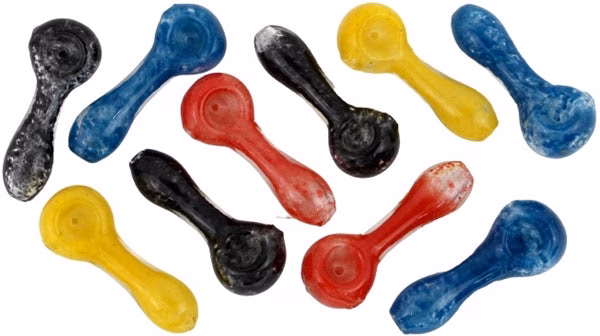 10ct 3" Frit Color Art Spoon Hand Pipe - Image 3