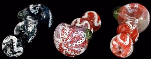 4ct 4" Frit Color Roped Bubble Spoon Hand Pipe - Image 4