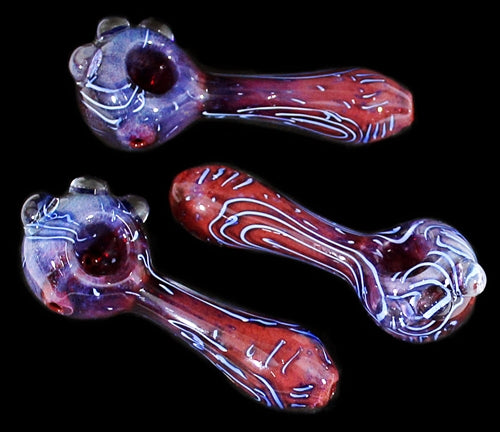 4ct 5" Frit Color Spiral Art Marble Hand Pipe