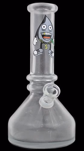 8" Frosted Soft Glass Decal Water Pipe